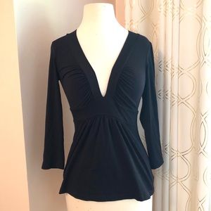 Susana Monaco Long Sleeve Top-Black-Small